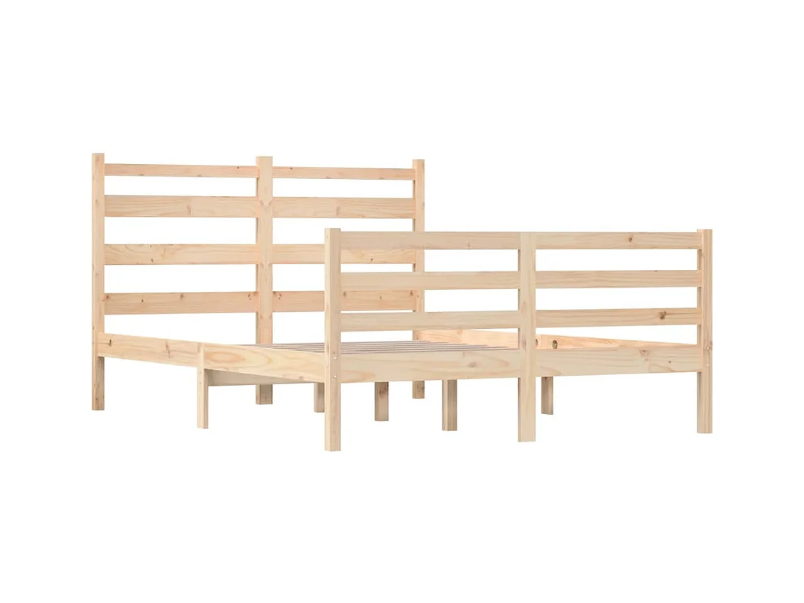 Bedframe zonder matras massief grenenhout 140x200 cm