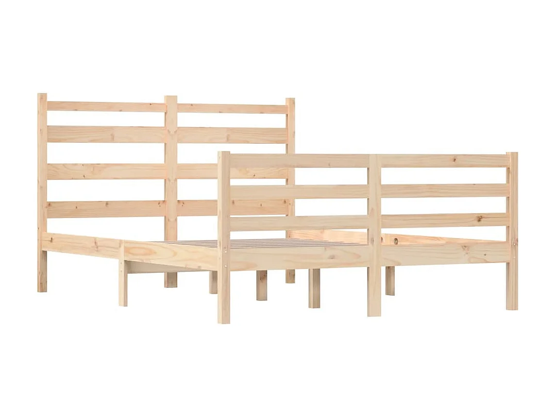 Cadre de lit sans matelas bois massif de pin 140x200 cm