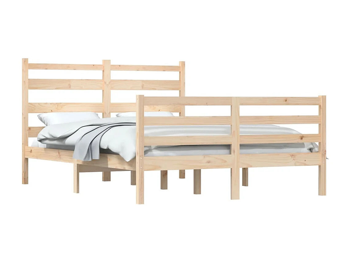 Cadre de lit sans matelas bois massif de pin 140x200 cm