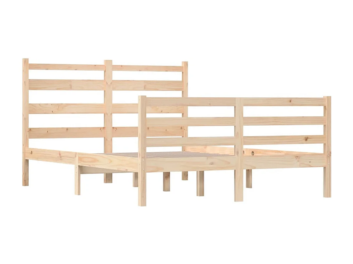 Cadre de lit sans matelas bois massif de pin 140x200 cm