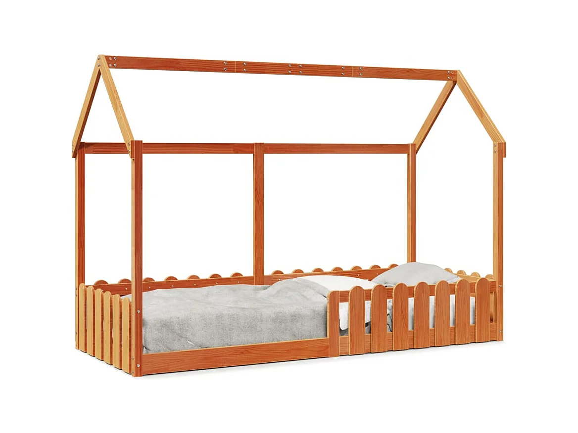 Kinderbedframe huisvorm zonder matras 80x200 cm