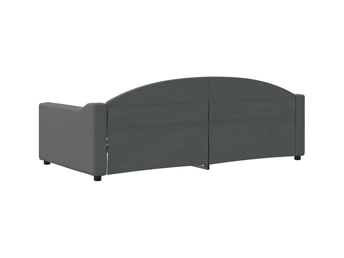 Lit de repos sans matelas gris foncé 90x190 cm tissu