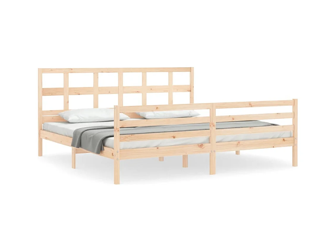 Cadre de lit sans matelas 200x200 cm bois massif