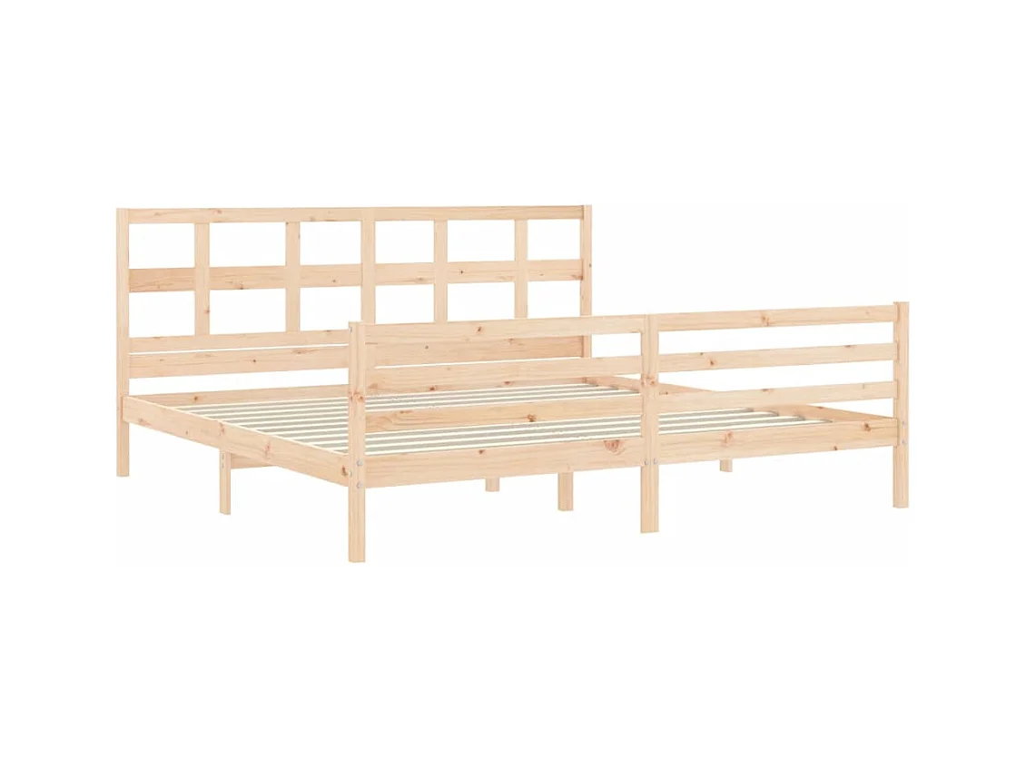 Cadre de lit sans matelas 200x200 cm bois massif