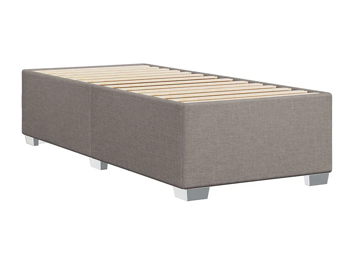 Bettgestell ohne Matratze taupe 90x200 cm Stoff