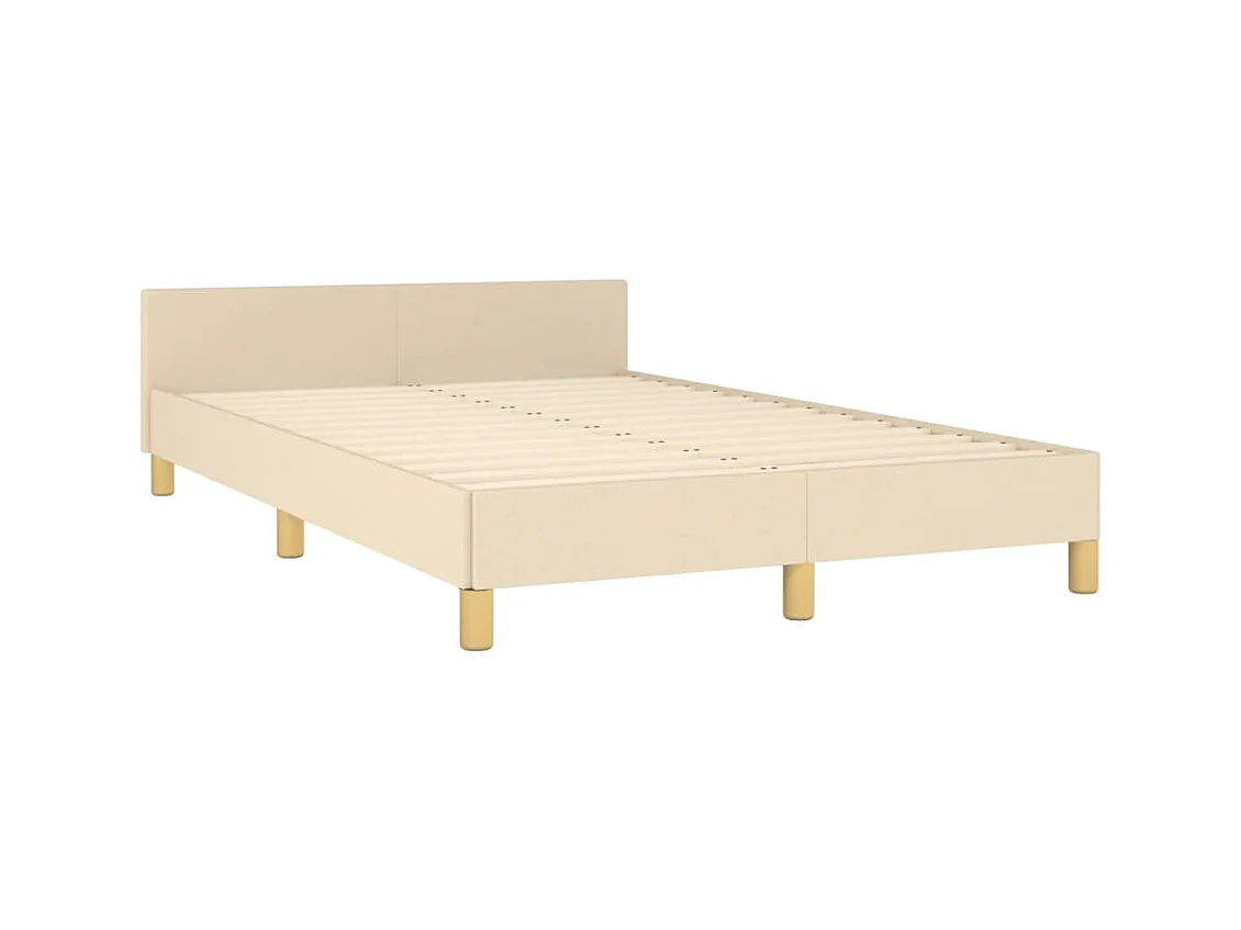 Bedframe zonder matras crème 120x200 cm stof