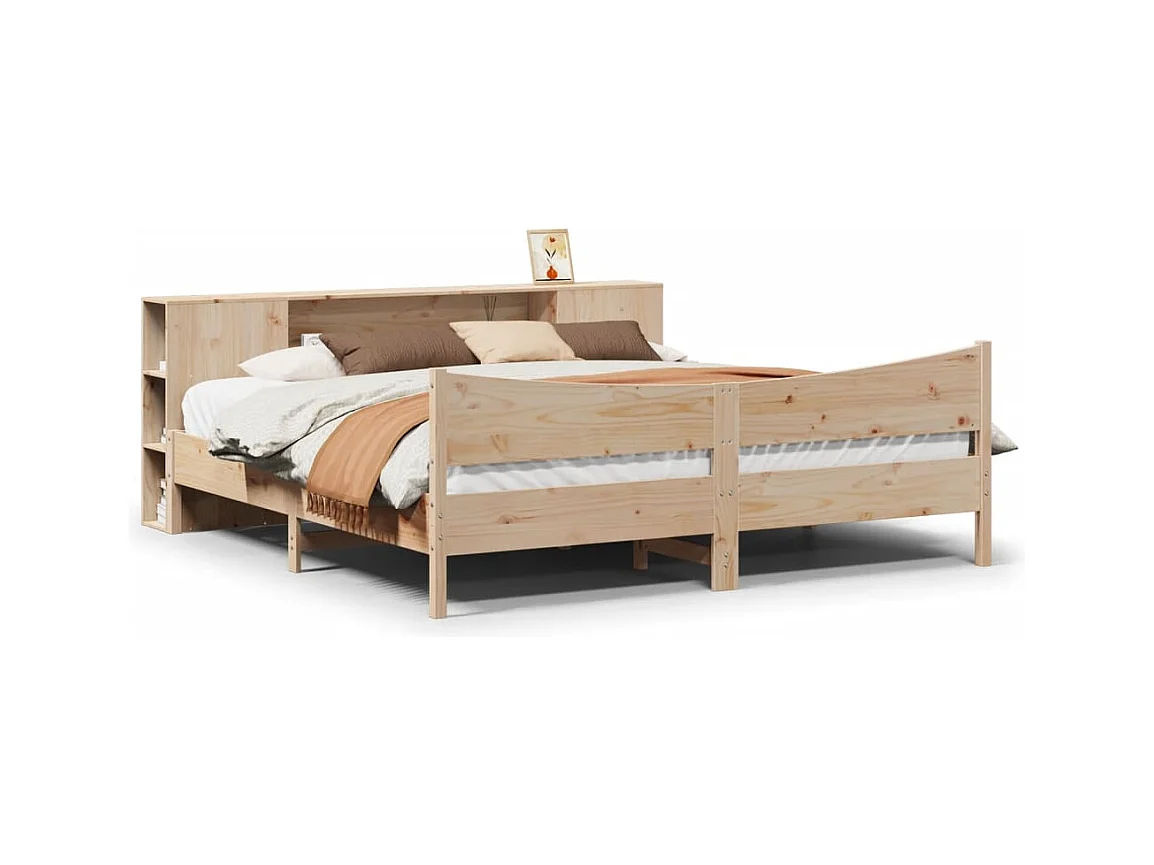 Cadre de lit sans matelas 180x200 cm bois massif de pin