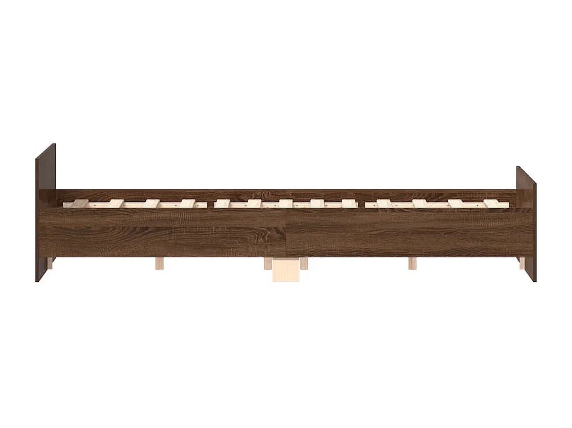 Cadre de lit sans matelas chêne marron 140x190 cm