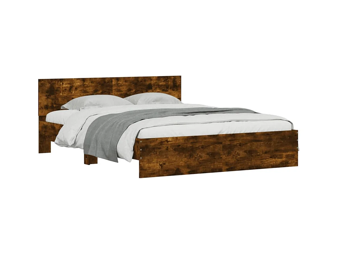 Bedframe zonder matras gerookt eiken 150x200 cm