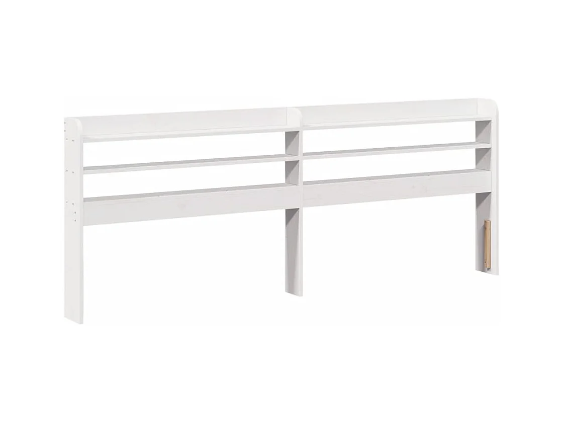 Estructura de cama con cabecero sin colchón blanco 180x200 cm