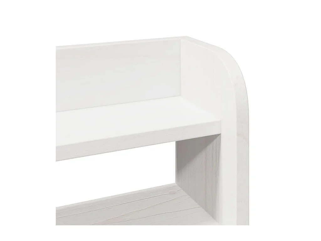 Estructura de cama con cabecero sin colchón blanco 180x200 cm