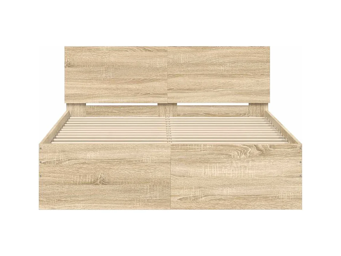 Bedframe zonder matras Sonoma eiken 120x190 cm