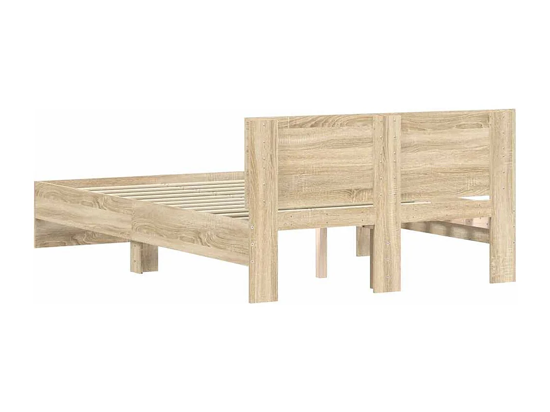 Estructura de cama sin colchón roble Sonoma 120x190 cm
