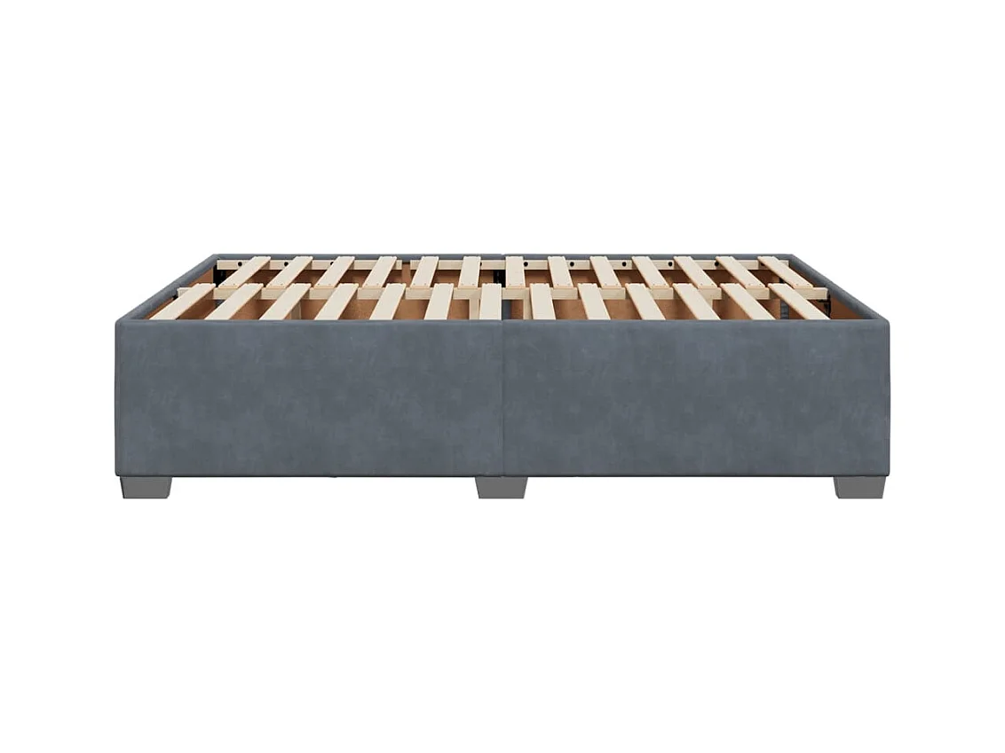 Estructura de cama sin colchón gris oscuro 140x190 cm terciopelo