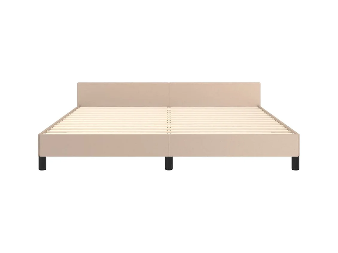 Struttura letto senza materasso cappuccino 160x200 cm similpelle