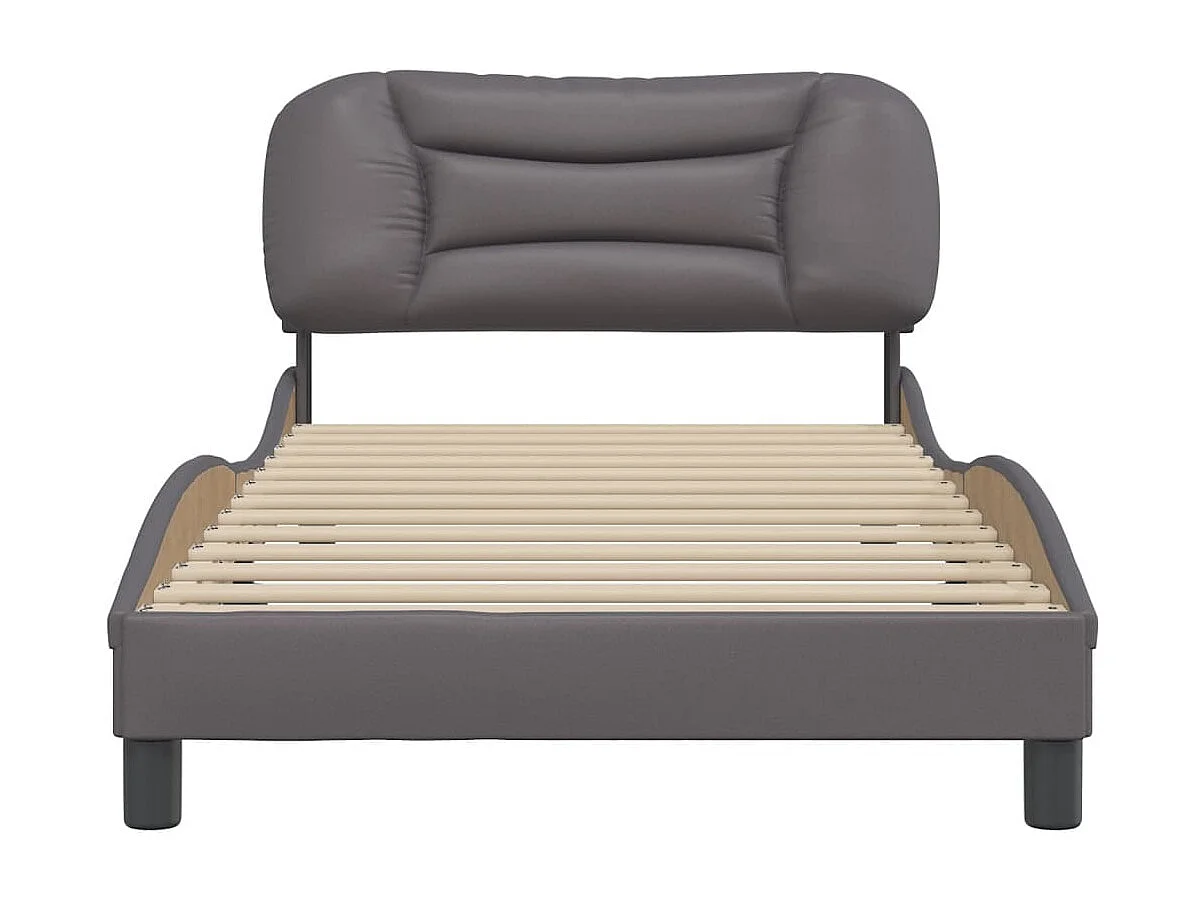 Struttura letto senza materasso grigio 100x200 cm similpelle