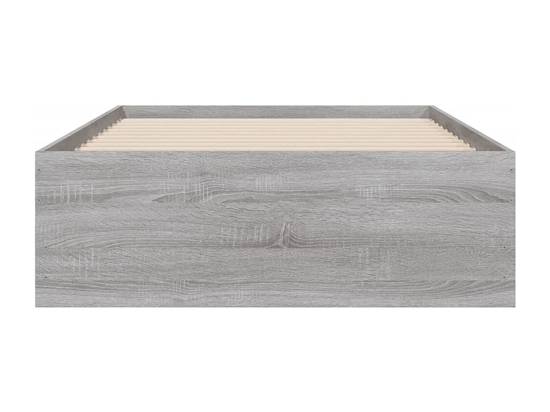 Struttura letto con cassetti senza materasso Sonoma grigio 100x200 cm