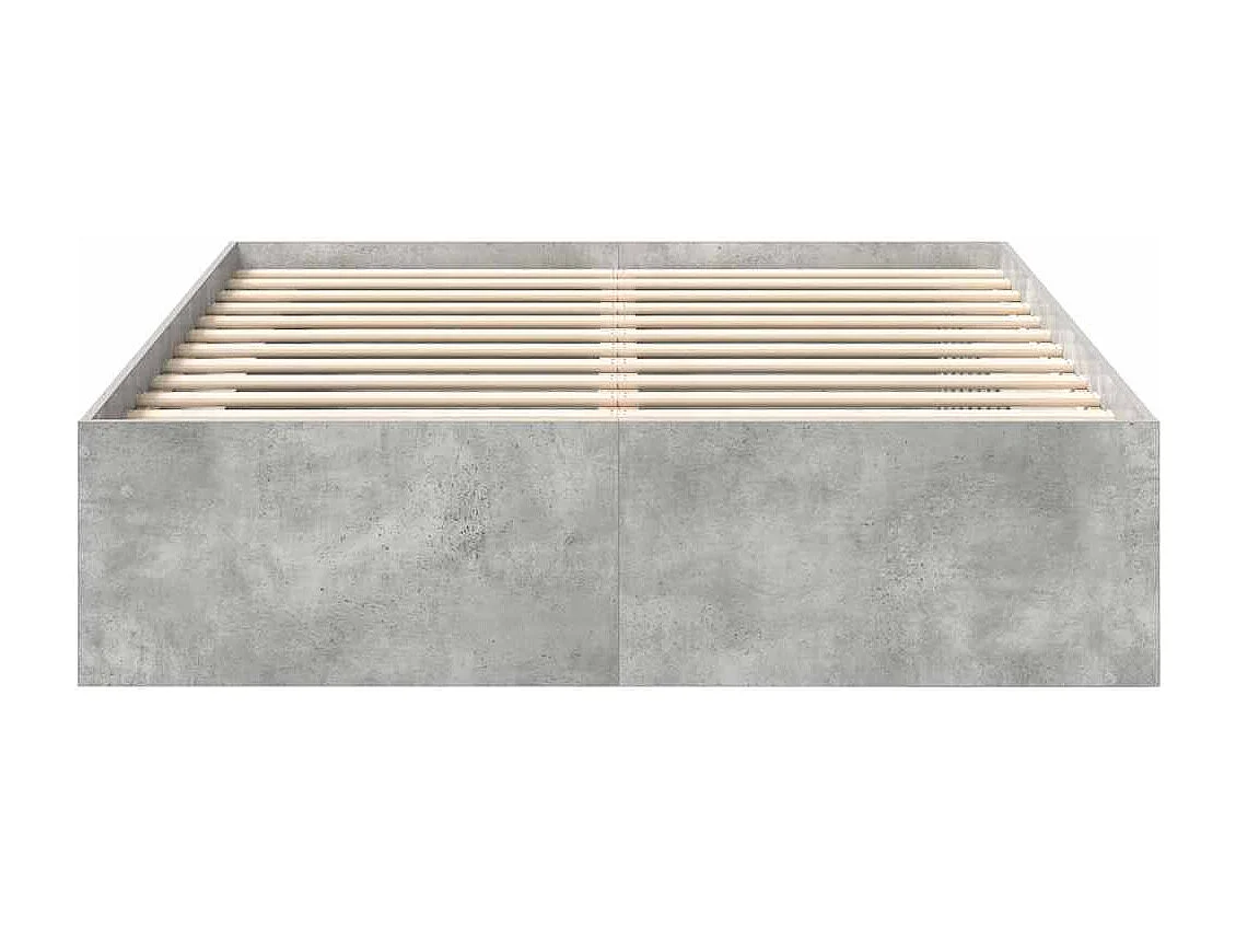 Estructura de cama gris hormigón sin colchón 150x200 cm