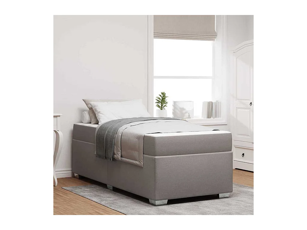 Taupe bedframe 80 x 200 cm stof
