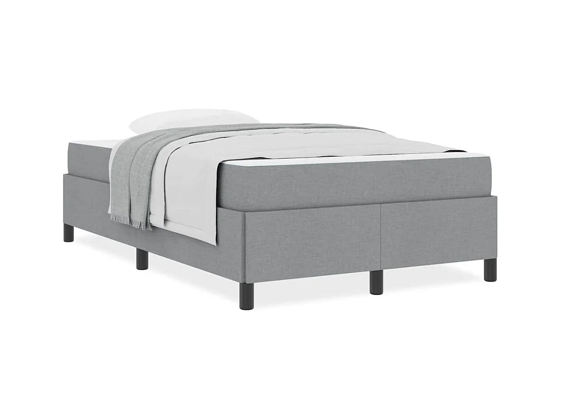 Hellgraues und schwarzes Boxspringbett 120 x 190 cm