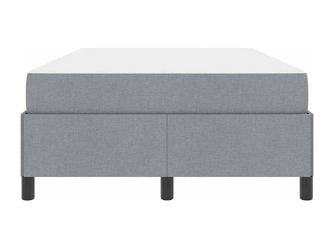 Hellgraues und schwarzes Boxspringbett 120 x 190 cm