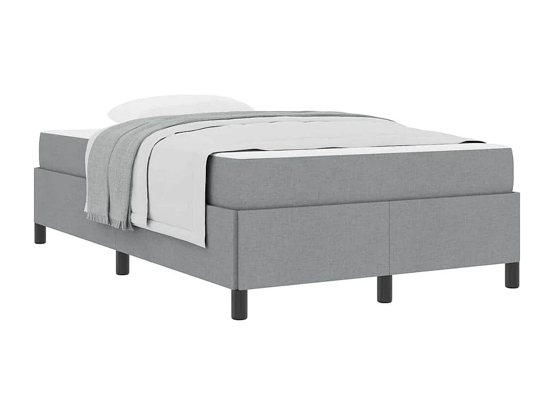 Lit à ressorts Gris clair et noir 120 x 190 cm