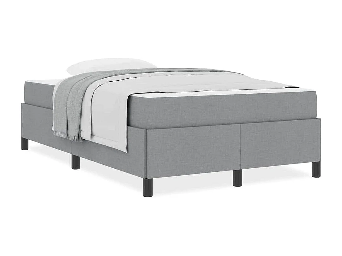 Lit à ressorts Gris clair et noir 120 x 190 cm