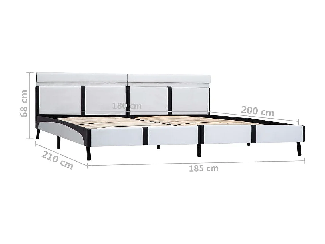 Struttura letto con LED senza materasso bianco 180x200 cm