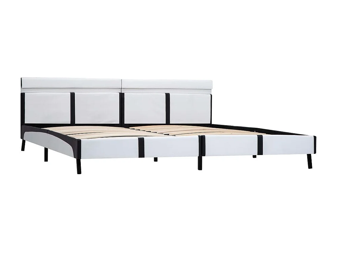 Bedframe met LED zonder matras wit 180x200 cm