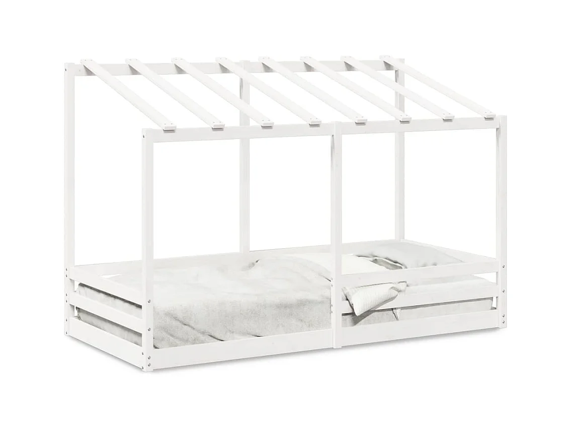 Kinderbed zonder matras wit 100x200 cm massief grenenhout