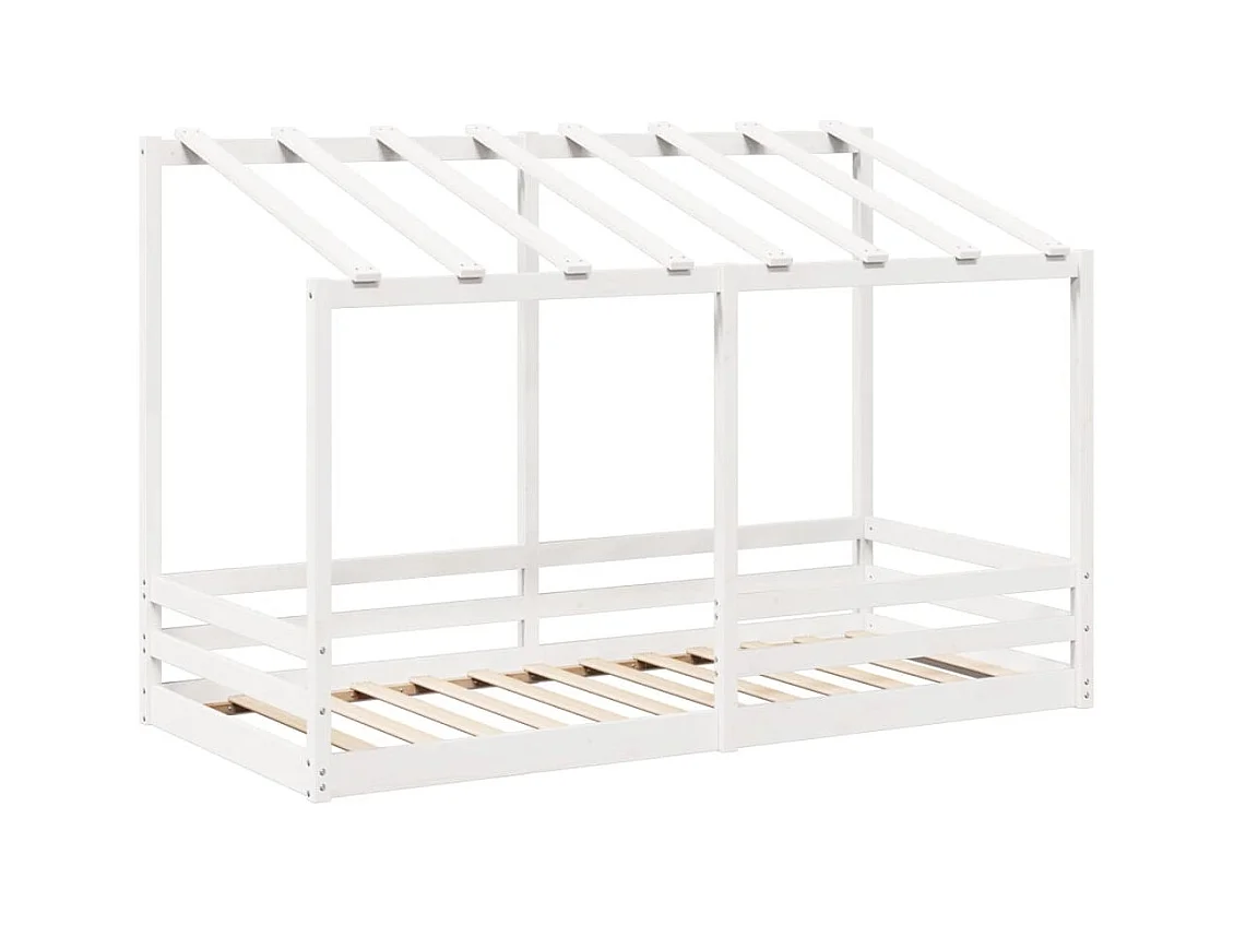 Kinderbed zonder matras wit 100x200 cm massief grenenhout