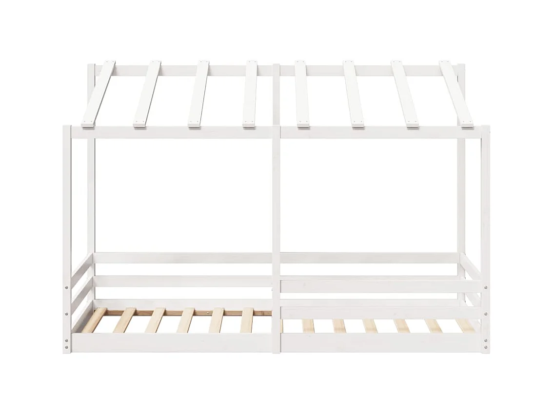 Kinderbed zonder matras wit 100x200 cm massief grenenhout