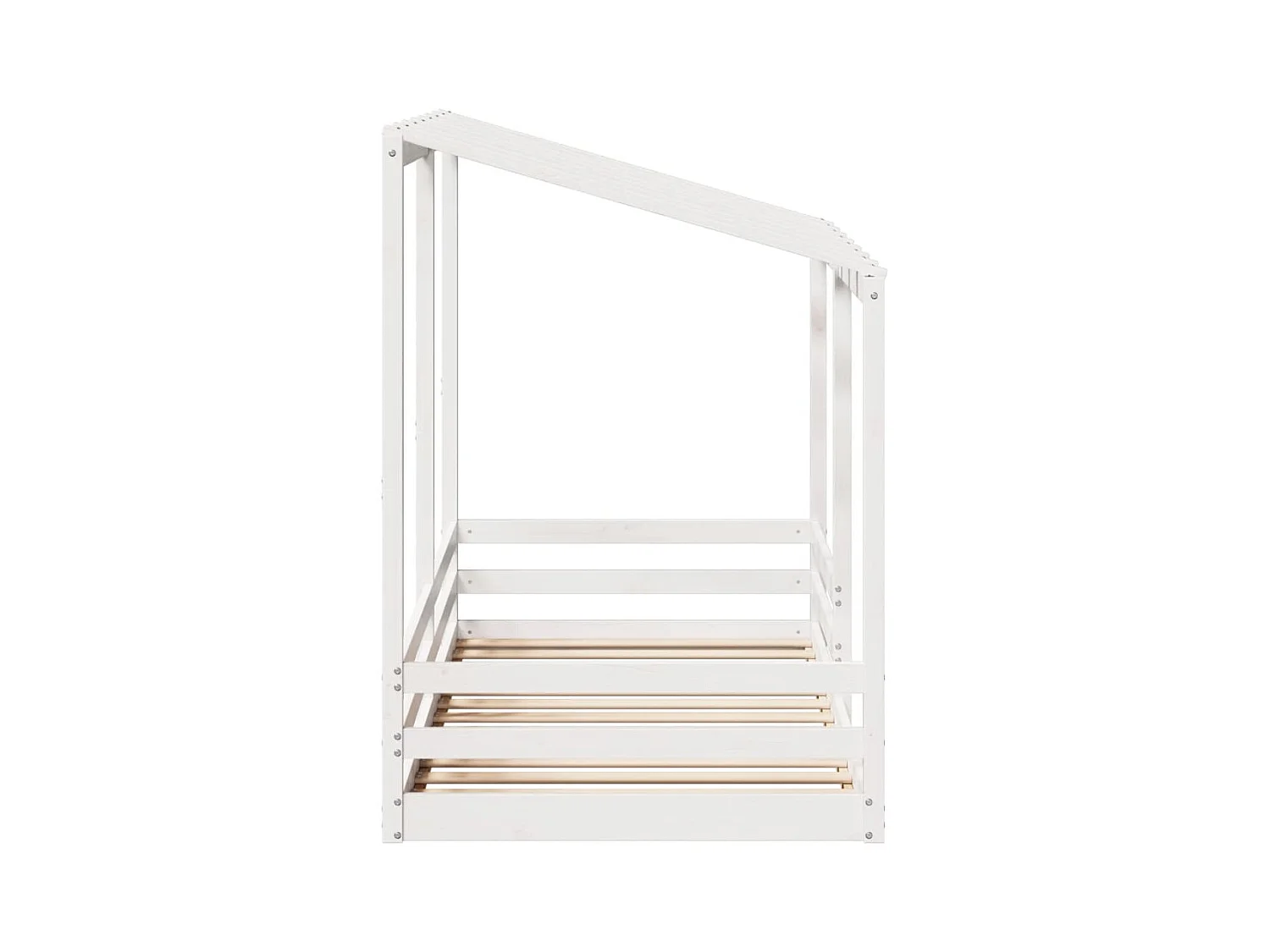 Kinderbed zonder matras wit 100x200 cm massief grenenhout