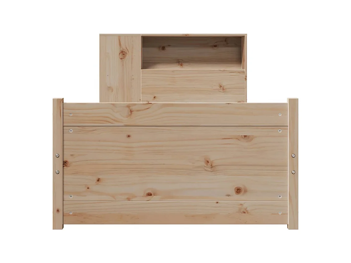 Bibliotheekbed zonder matras 75x190 cm massief grenenhout