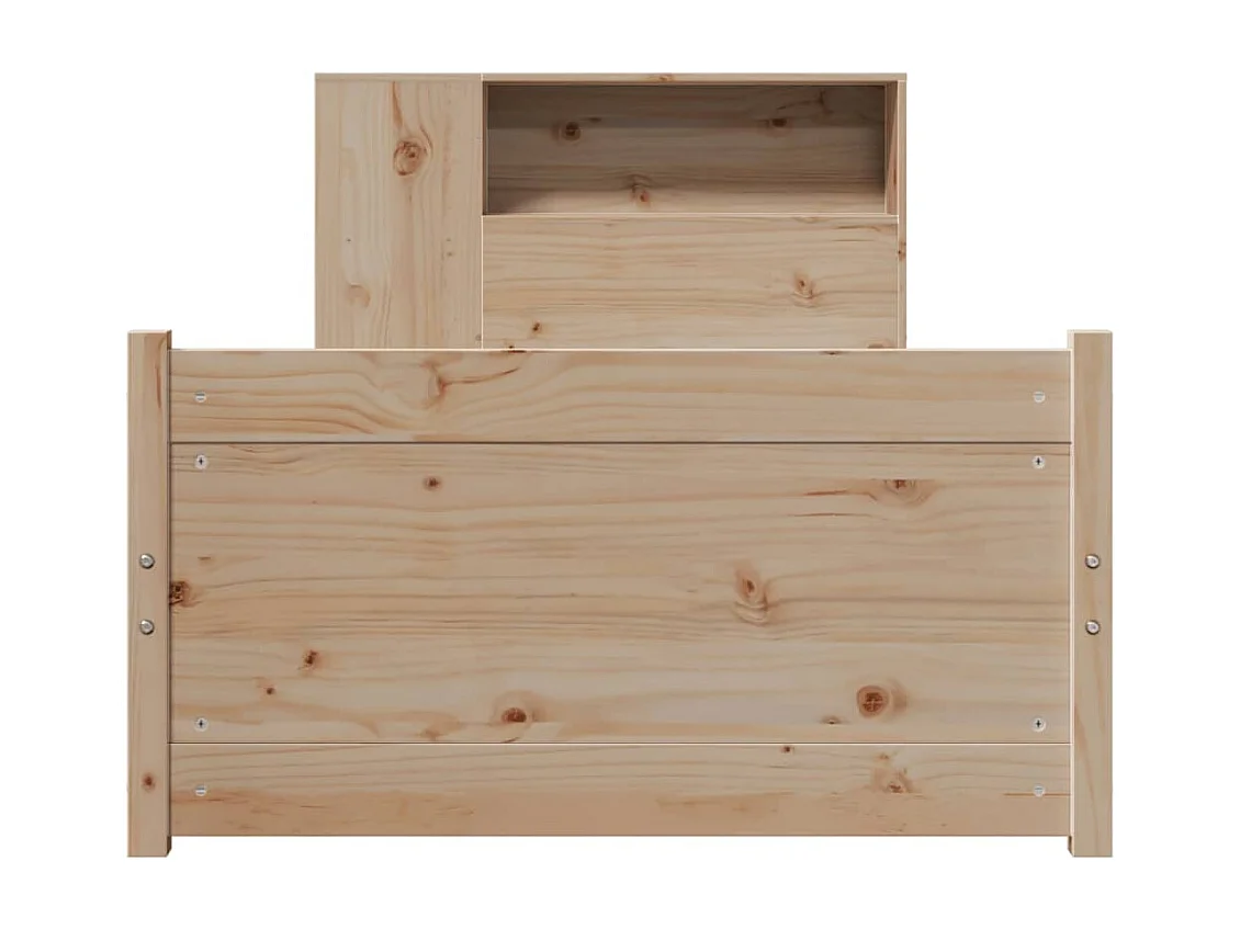 Bibliotheekbed zonder matras 75x190 cm massief grenenhout