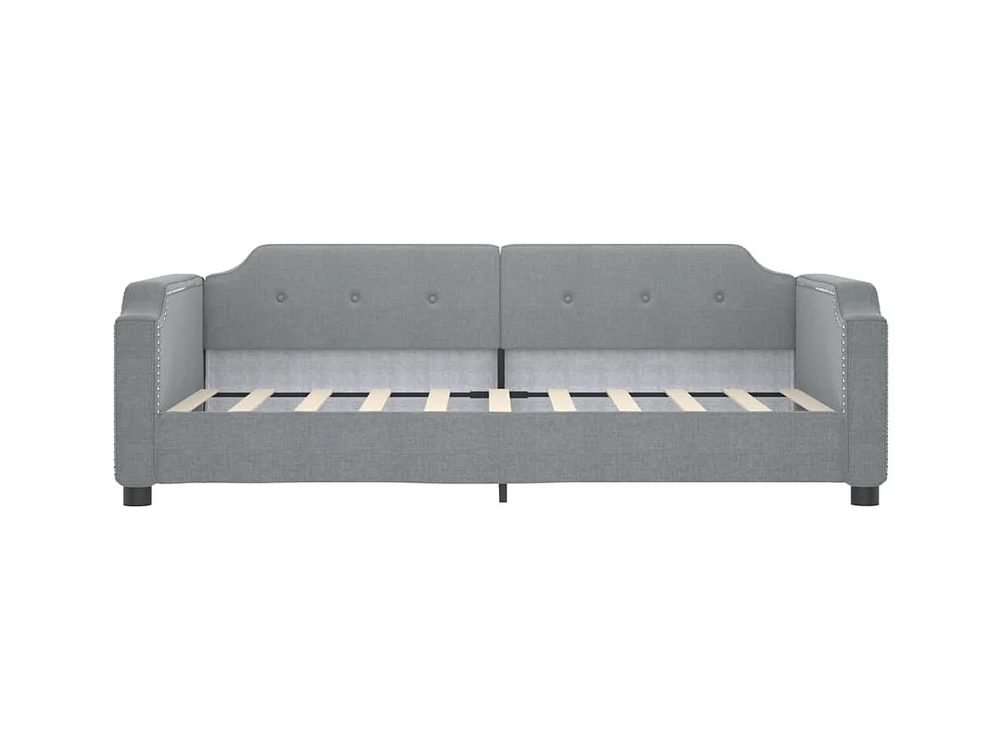 Lit de repos sans matelas gris clair 80x200 cm tissu