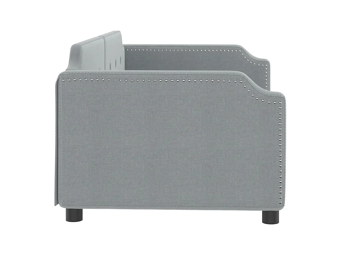 Lit de repos sans matelas gris clair 80x200 cm tissu