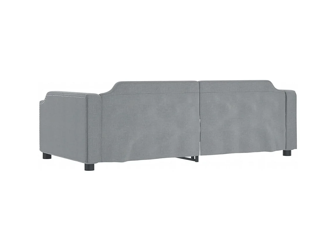 Lit de repos sans matelas gris clair 80x200 cm tissu