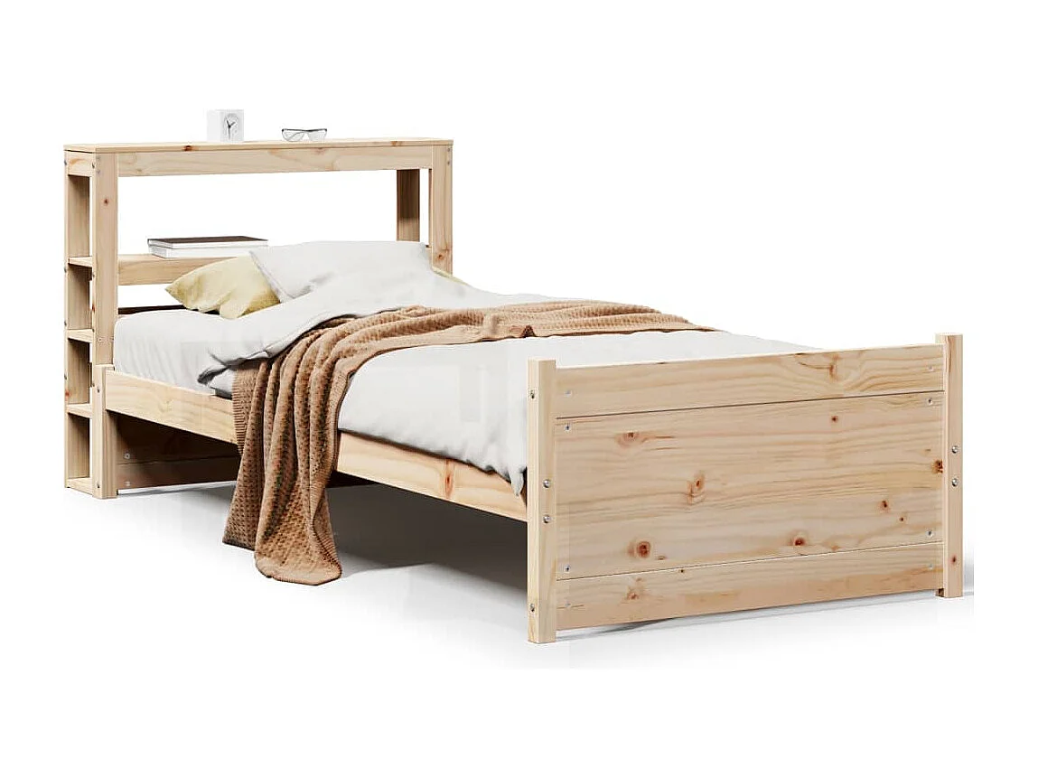 Cadre de lit avec tête de lit sans matelas 90x200 cm