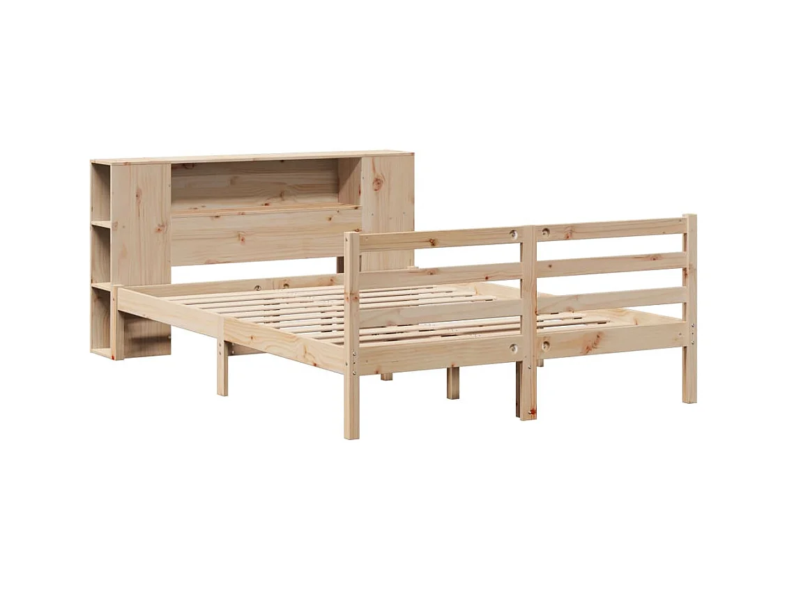 Bibliotheksbett ohne Matratze 150x200 cm Massivholz Kiefer