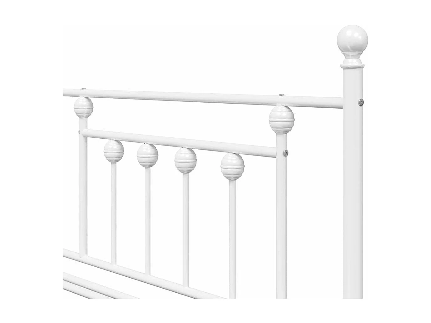 Estructura de diván con cabecero Blanco 90 x 200 cm Acero