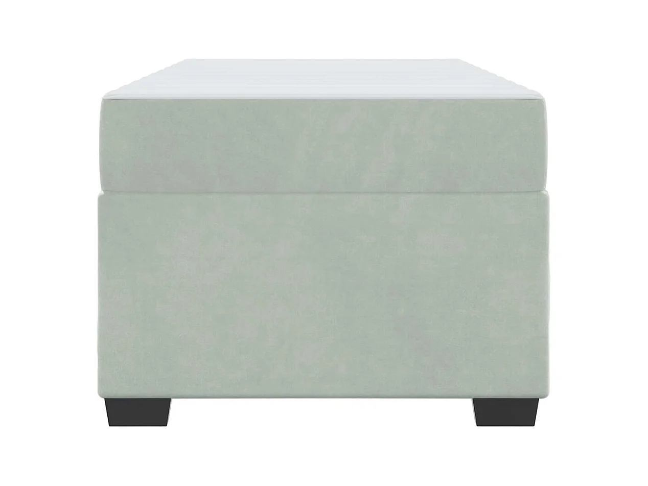 Bedframe met matras Lichtgrijs 100 x 200 cm Fluweel