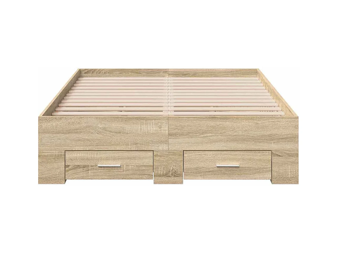 Cadre de lit Marron 140 x 200 cm Bois d'ingénierie