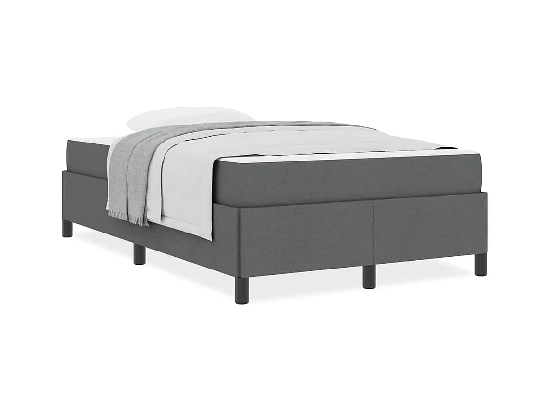 Donkergrijs en zwart boxspringbed 120 x 200 cm