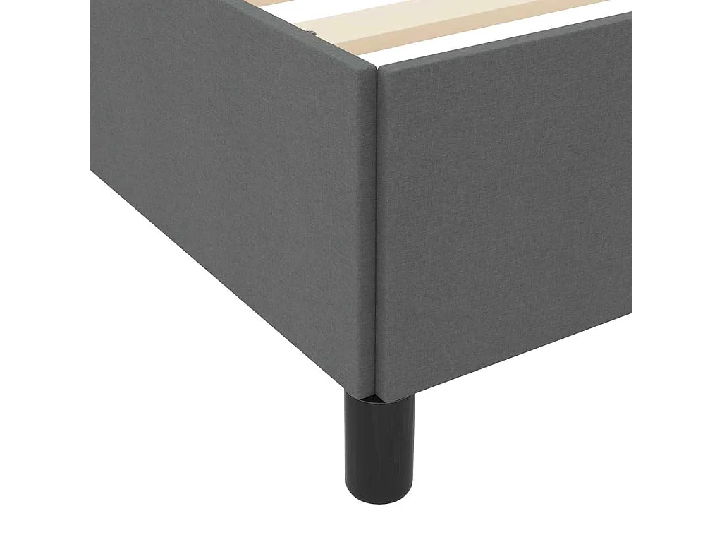 Donkergrijs en zwart boxspringbed 120 x 200 cm