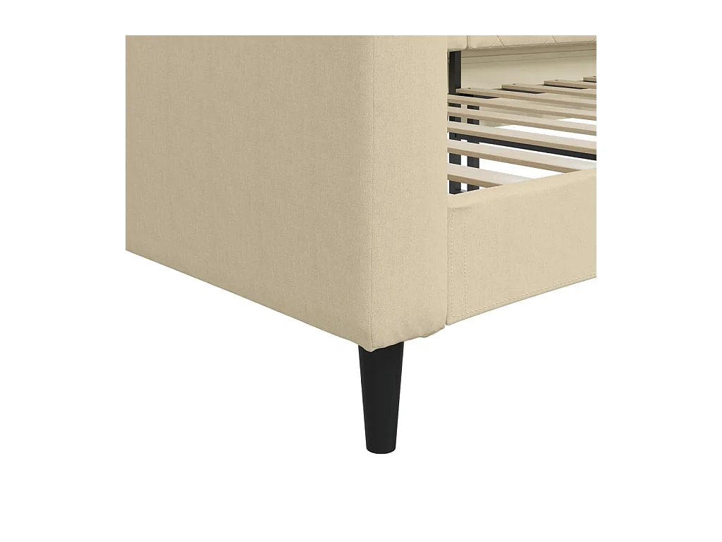 Diván sin colchón tela crema 90x200 cm