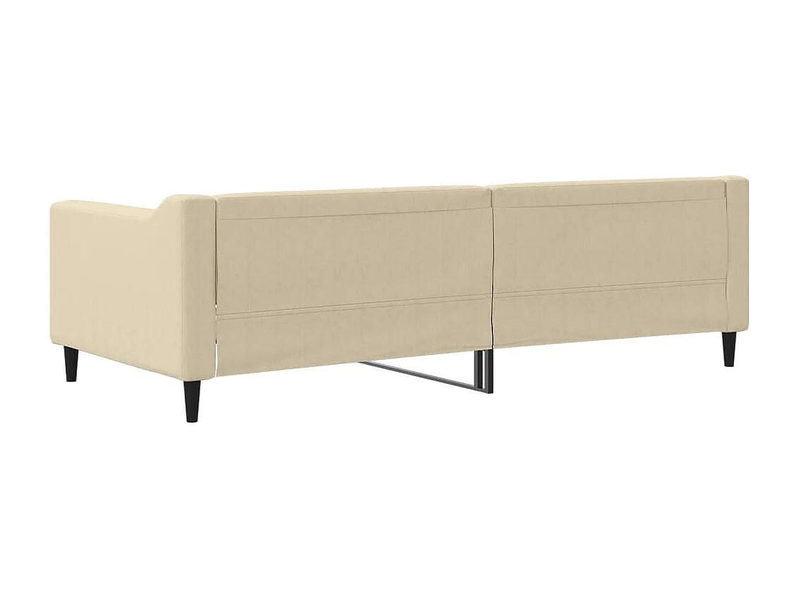 Diván sin colchón tela crema 90x200 cm