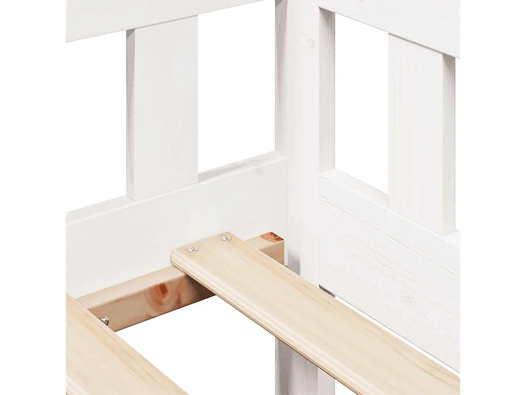 Tagesbett und Schubladen ohne Matratze weiß 80x200 cm Massivholz