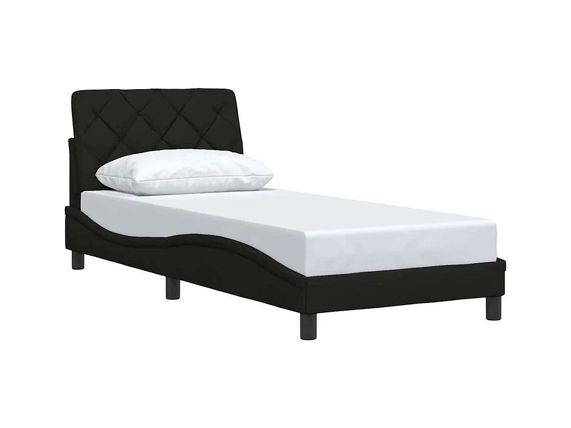 Bedframe zonder matras zwart 80x200 cm stof