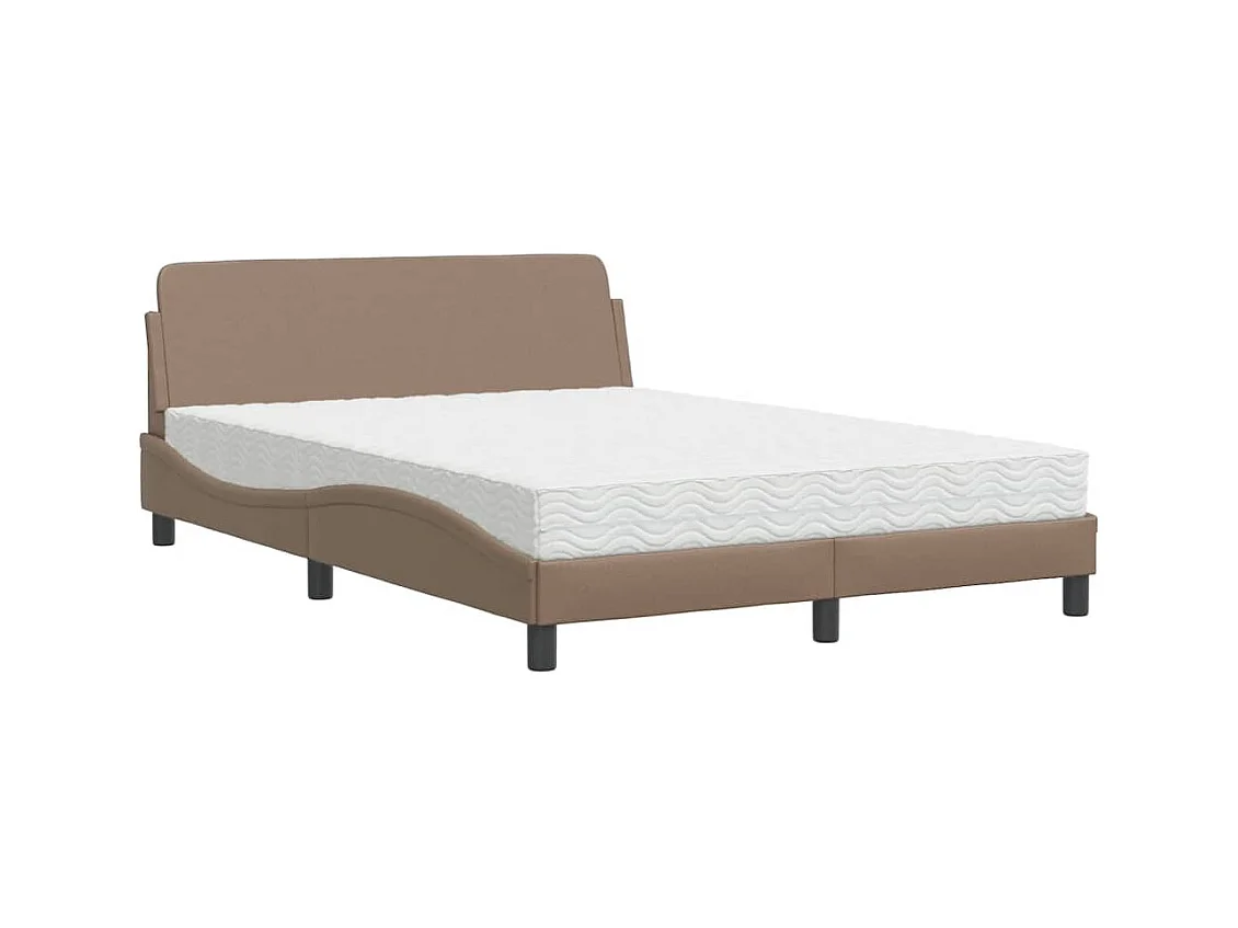 Letto con materasso cappuccino 140x200 cm similpelle